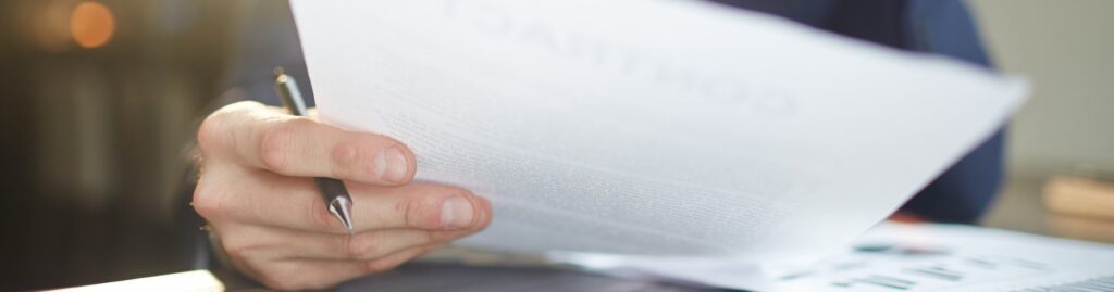 man organizing documents for family visa in brazil